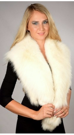 White Fox Fur Collar